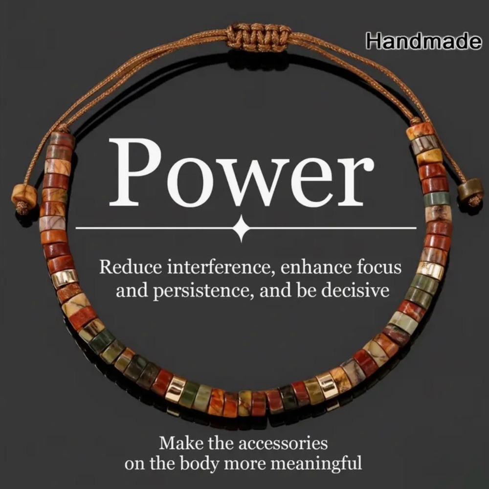 Multicolor Beaded Natural Stone Power Bracelet